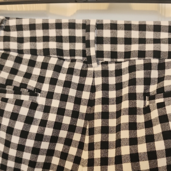 Talbots Black and White Checkered Cropped Pants - Picture 8 of 13